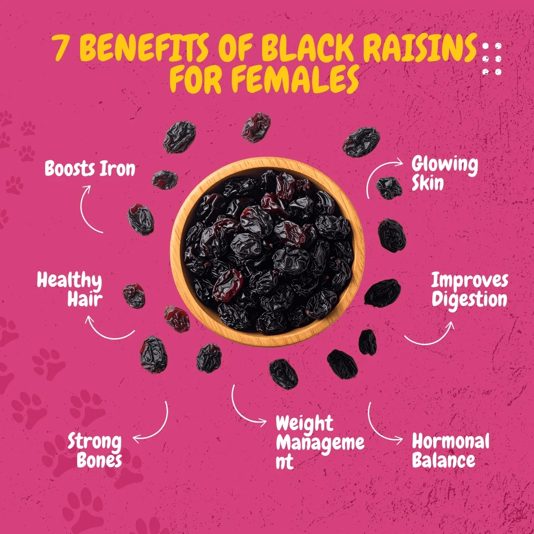 7 Benefits of Black Raisins for Females